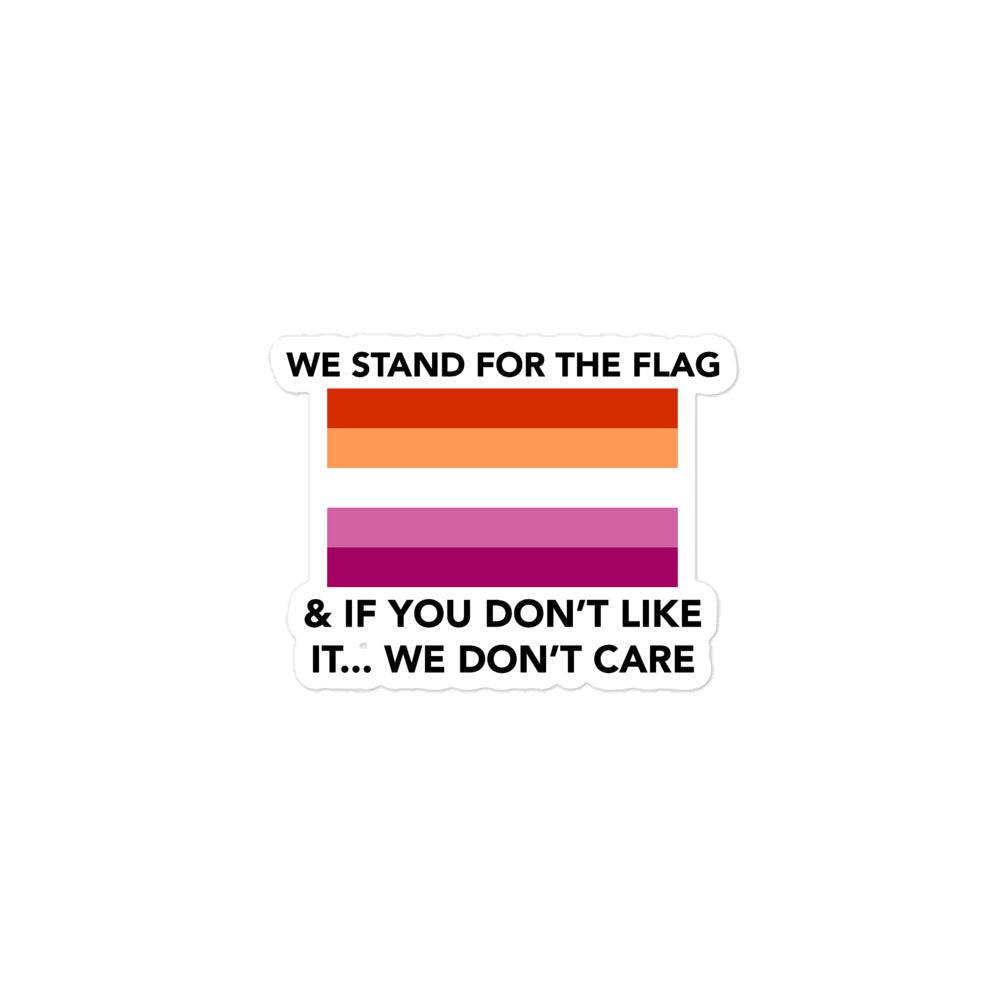We Stand For The Flag Lesbian Bubble-free stickers - Rose Gold Co. Shop