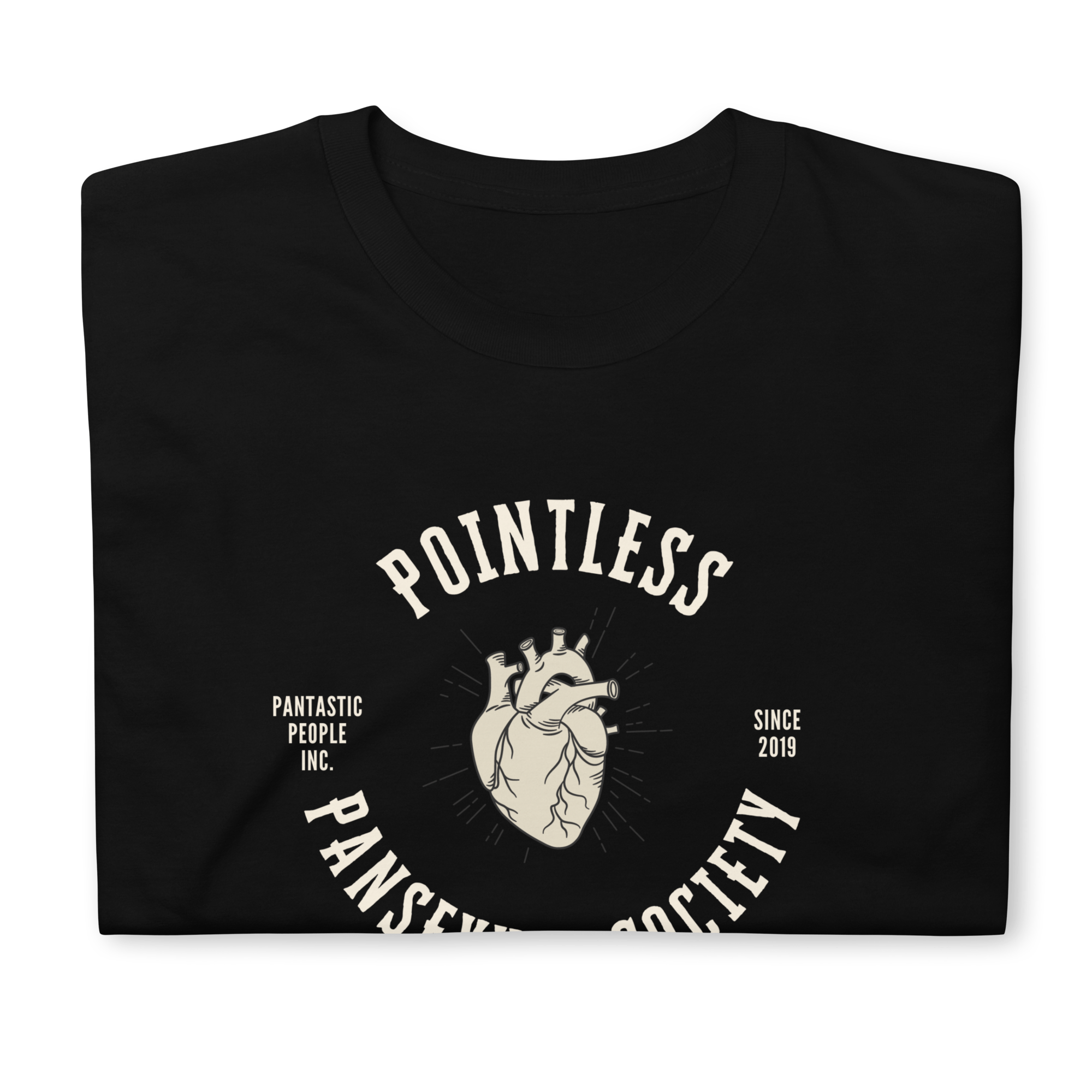 Pointless Pansexual Society Club tee, view 4 — Rose Gold Co