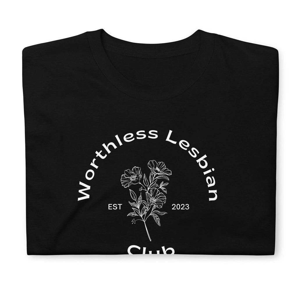 Worthless Lesbian Club tee, view 5 — Rose Gold Co