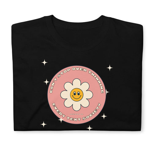 I Can't Stop Overthinking Every Text Club tee, view 2 — Rose Gold Co