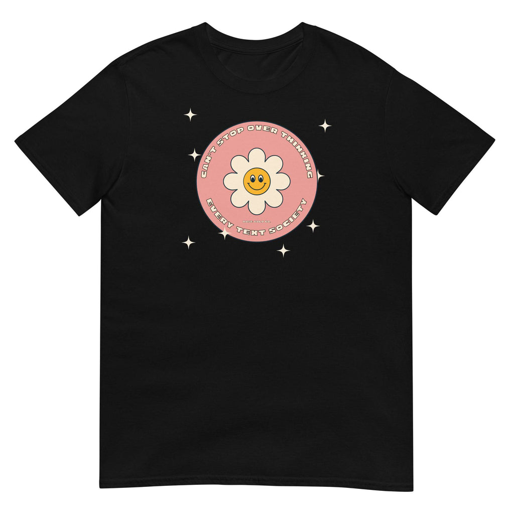 I Can't Stop Overthinking Every Text Club tee, view 3 — Rose Gold Co