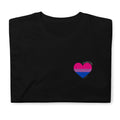 Bisexual pride flag tee, view 2 — Rose Gold Co