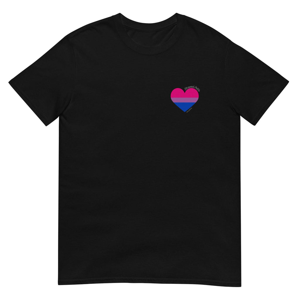 Bisexual pride flag tee, view 3 — Rose Gold Co