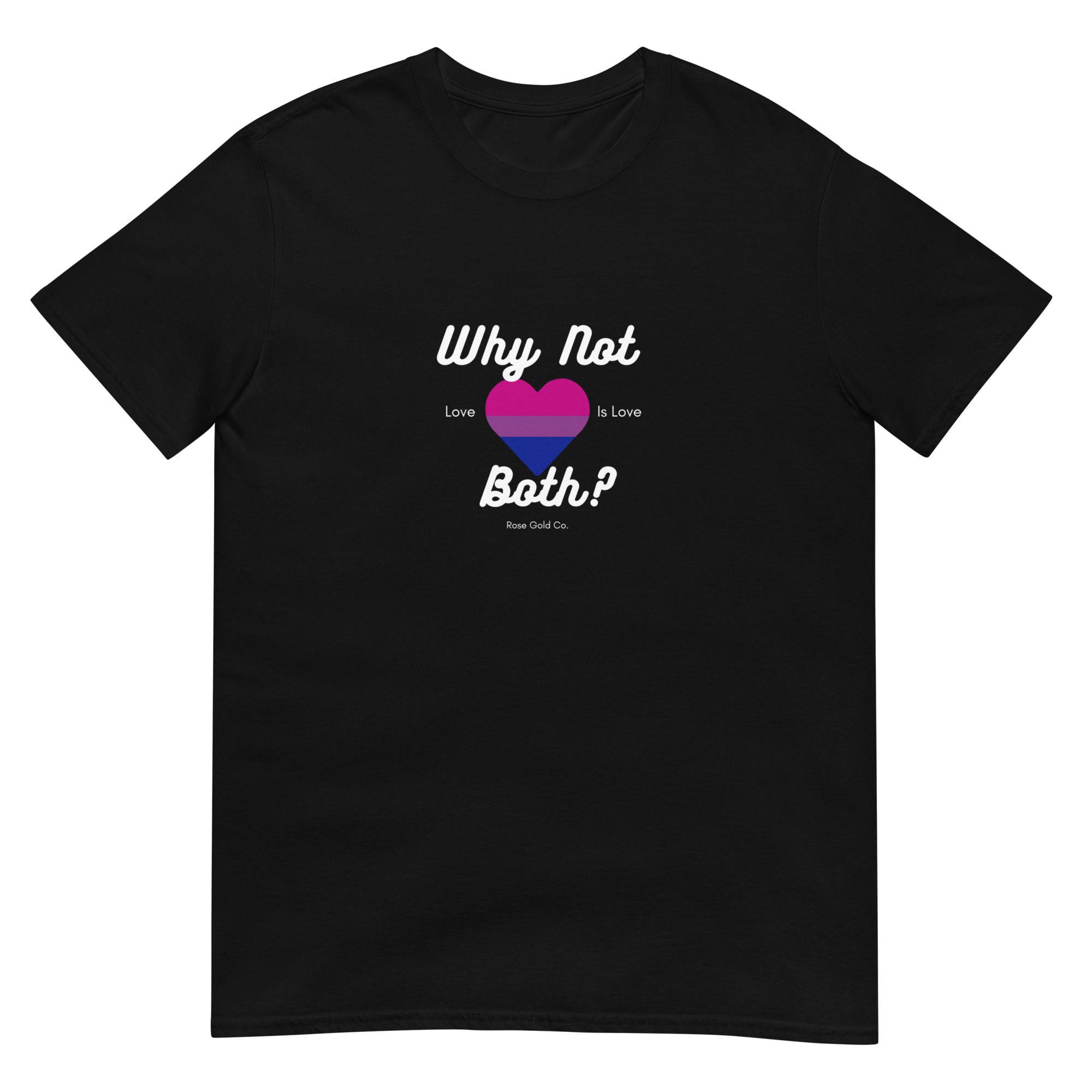 Why Not Both? bisexual pride tee, view 2 — Rose Gold Co