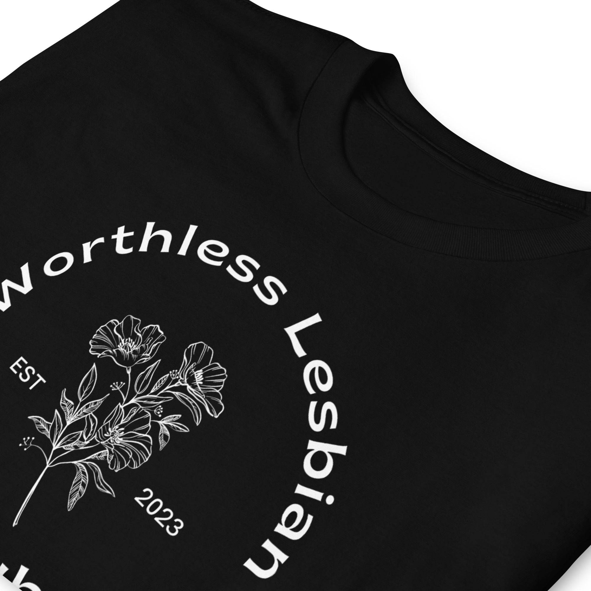 Worthless Lesbian Club tee, view 4 — Rose Gold Co