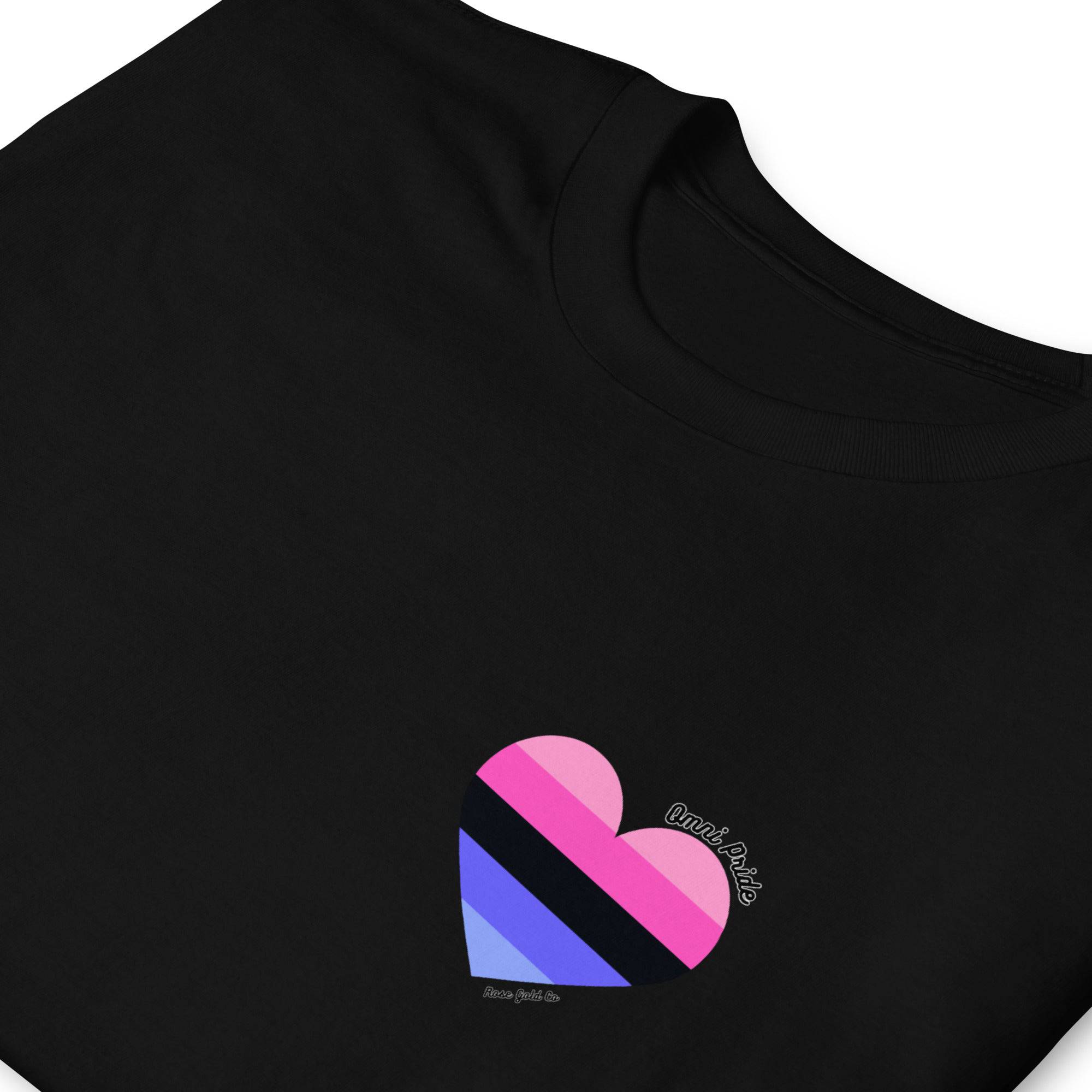 Omni pride heart tee, view 4 — Rose Gold Co