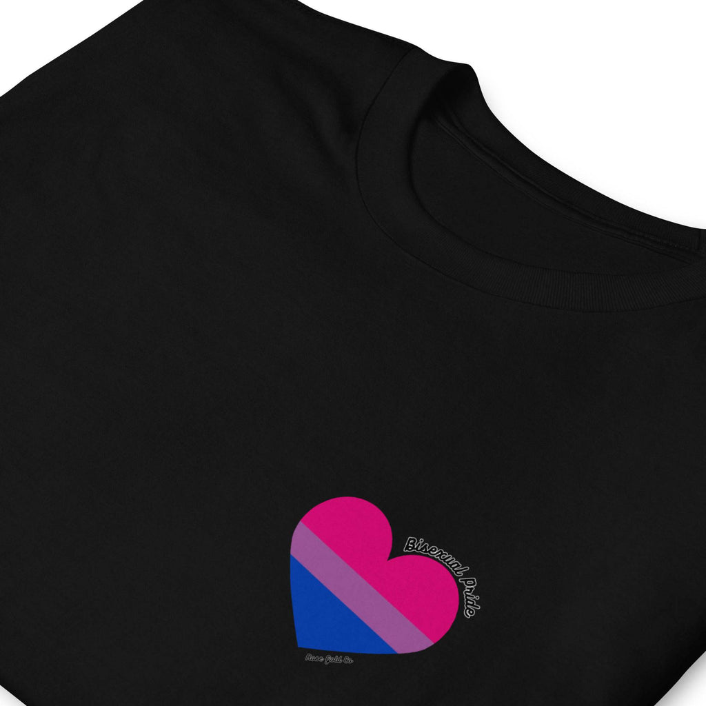 Bisexual pride flag tee, view 4 — Rose Gold Co