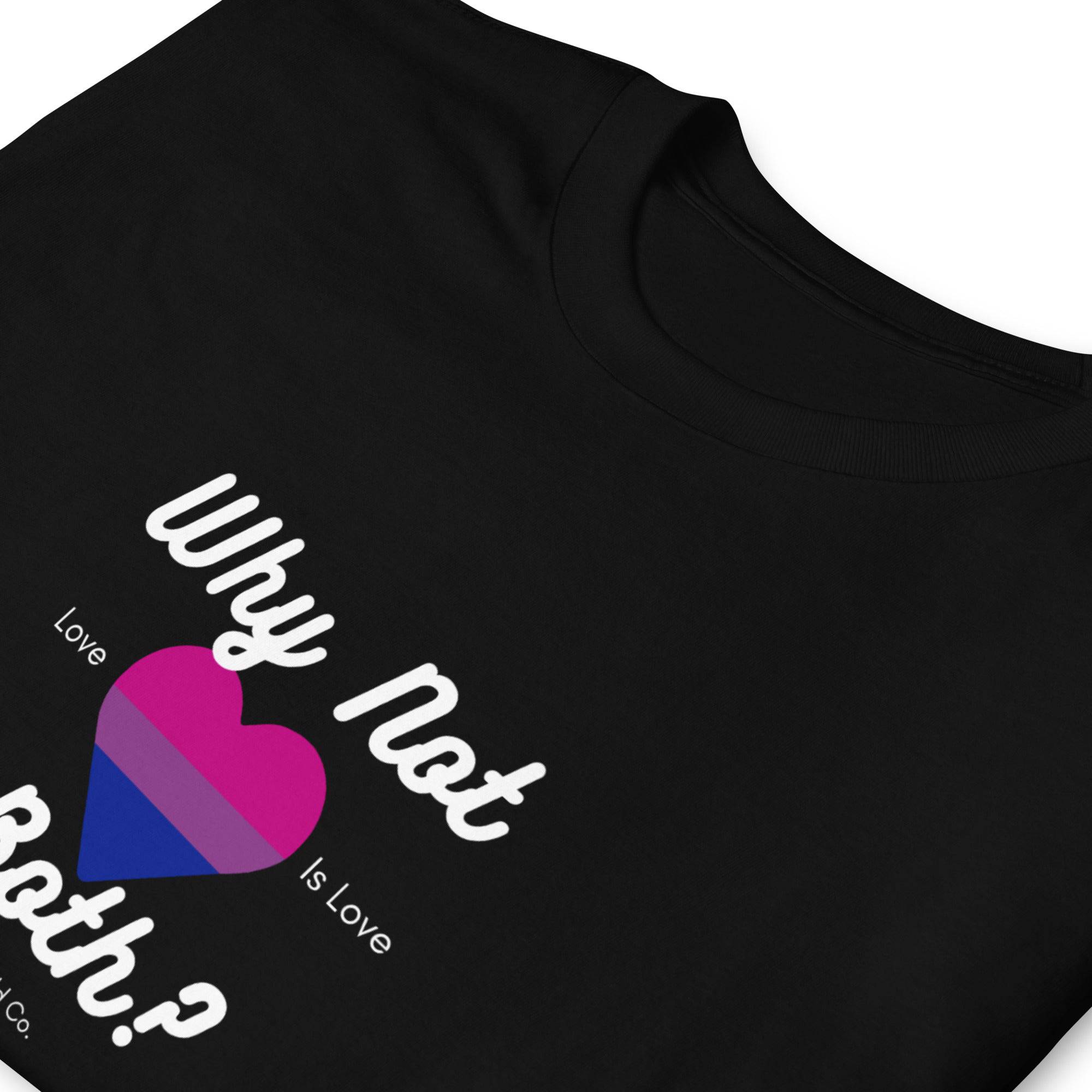 Why Not Both? bisexual pride tee, view 4 — Rose Gold Co