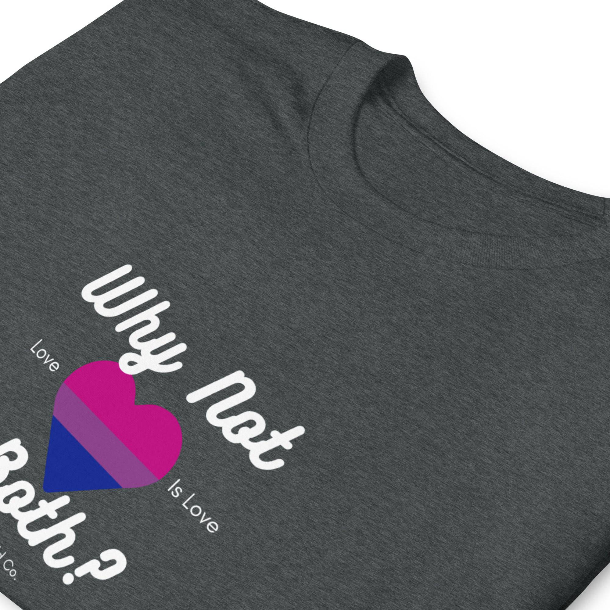 Why Not Both? bisexual pride tee, view 8 — Rose Gold Co