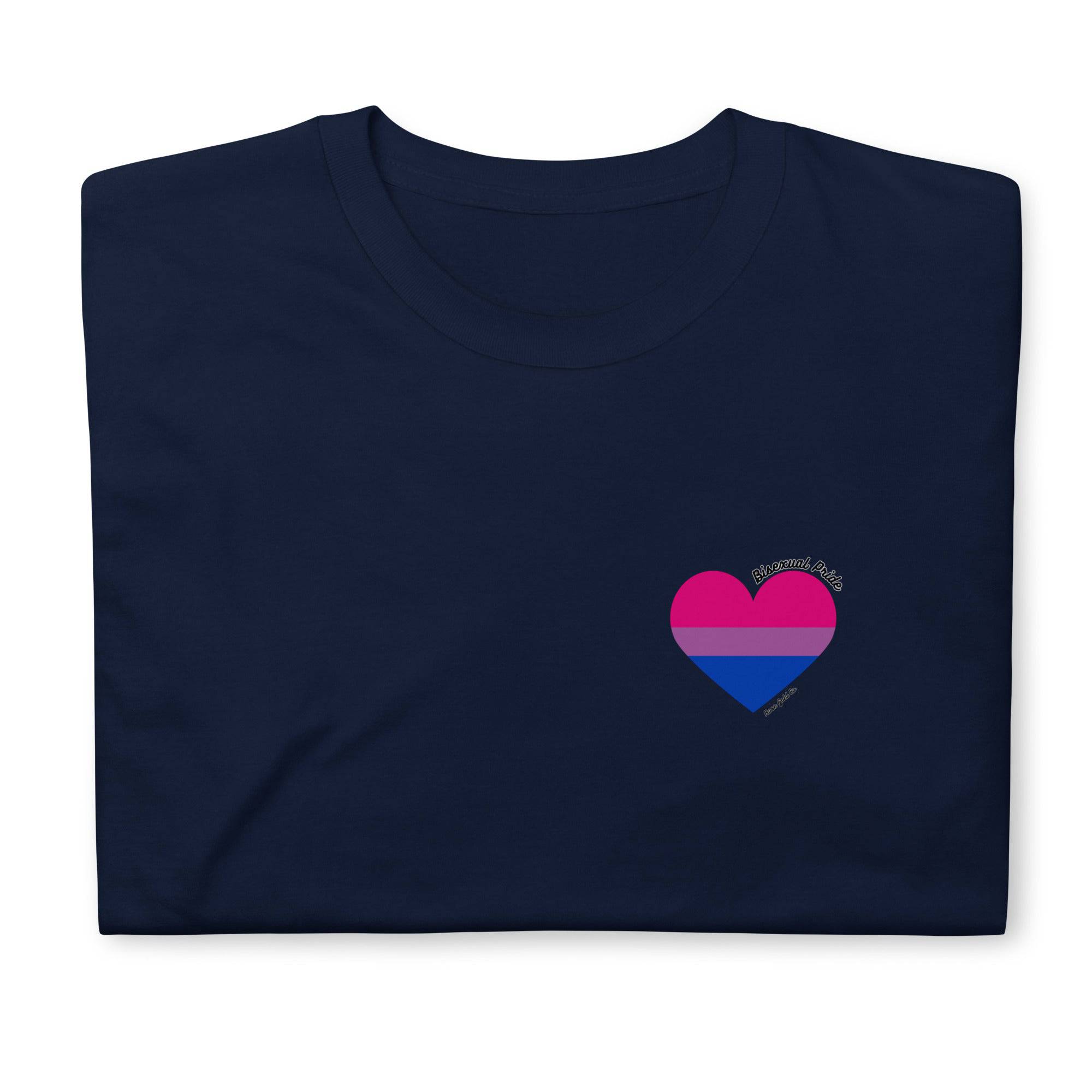 Bisexual pride flag tee, view 5 — Rose Gold Co