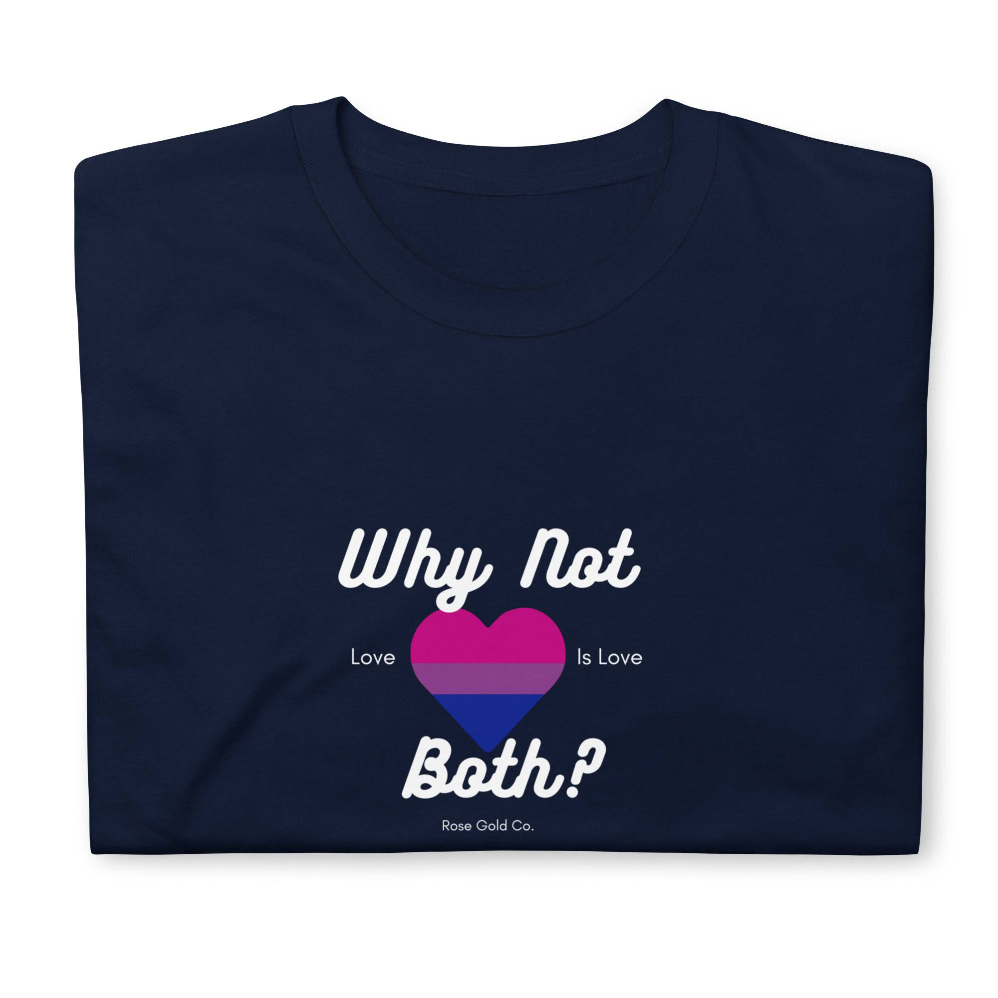 Why Not Both? bisexual pride tee, view 5 — Rose Gold Co