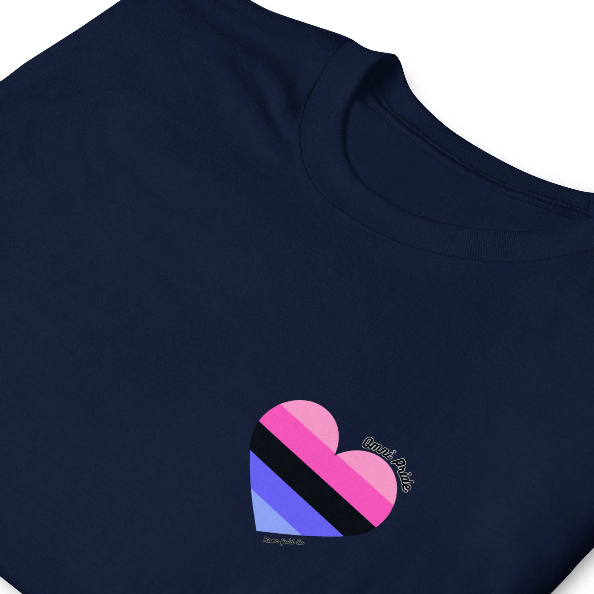 Omni pride heart tee, view 6 — Rose Gold Co