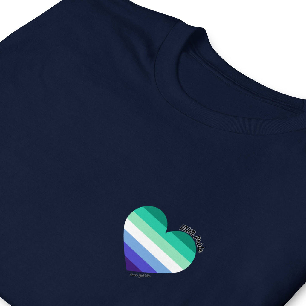 MLM pride flag heart tee, view 6 — Rose Gold Co