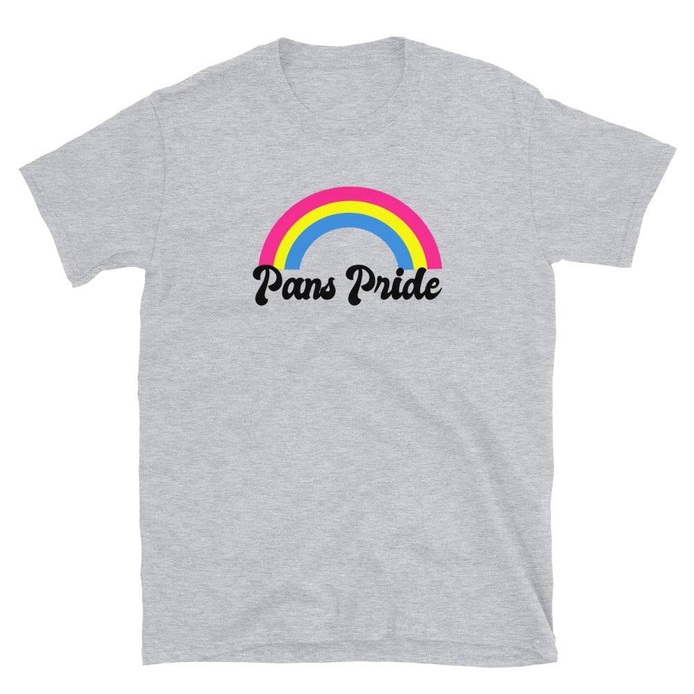 Pansexual pride classic rainbow tee, view 5 — Rose Gold Co