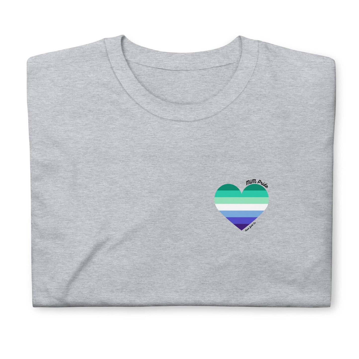 MLM Pride Flag Heart T-Shirt - Rose Gold Co. Shop