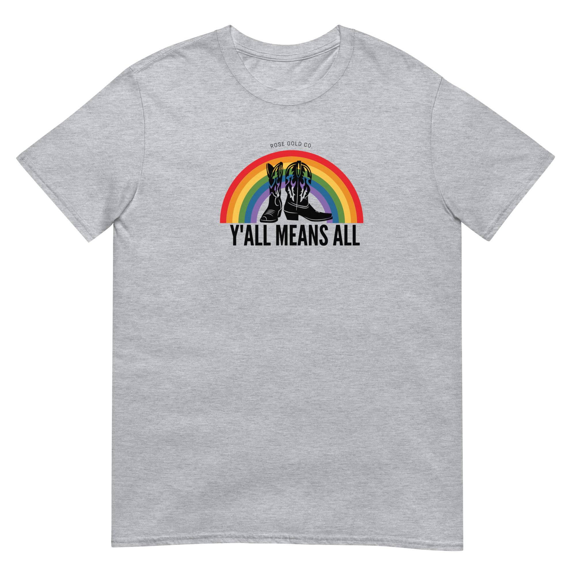 Y'all Means All ally tee, view 5 — Rose Gold Co