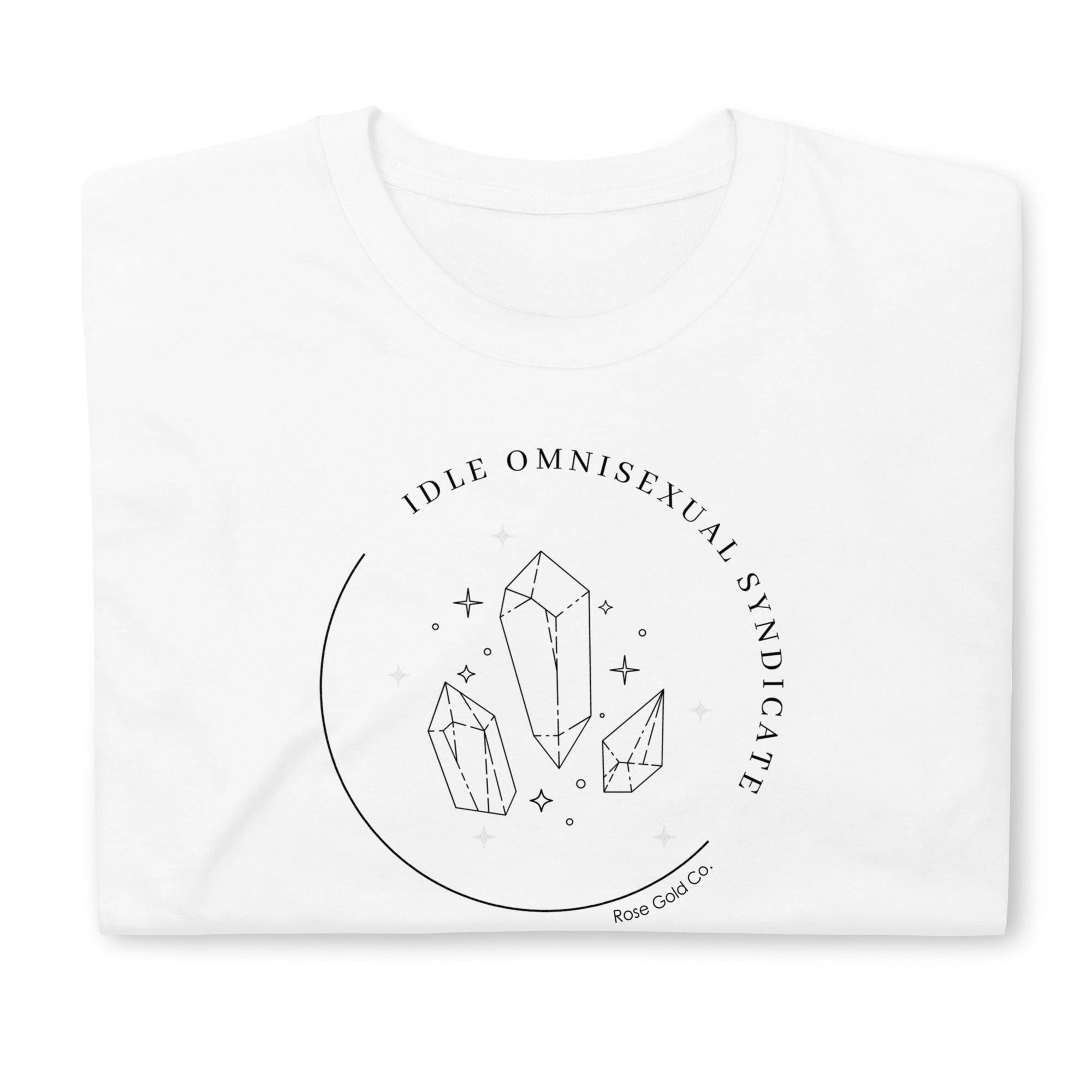 Idle Omnisexual Syndicate Club tee, view 2 — Rose Gold Co
