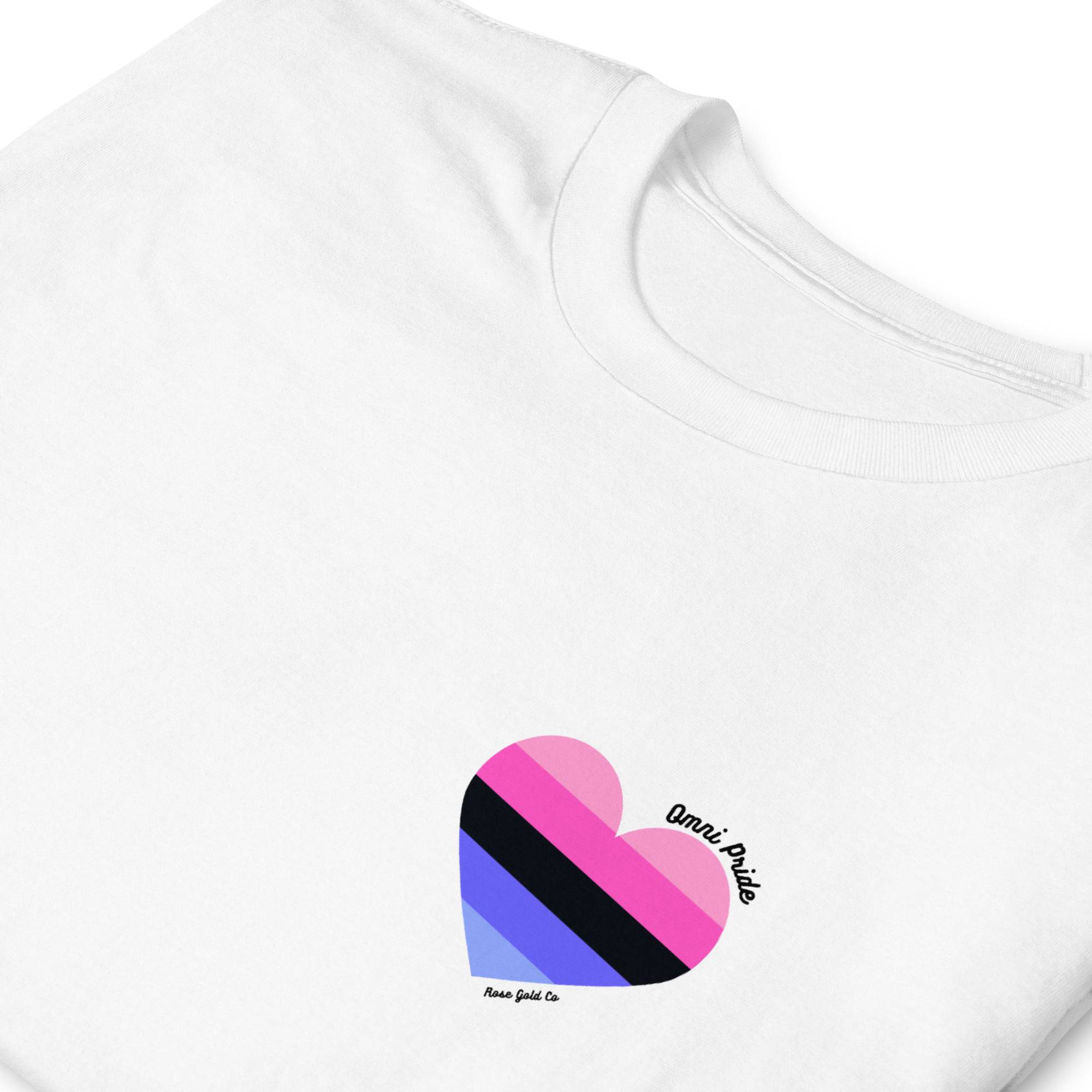 Omni pride heart tee, view 10 — Rose Gold Co
