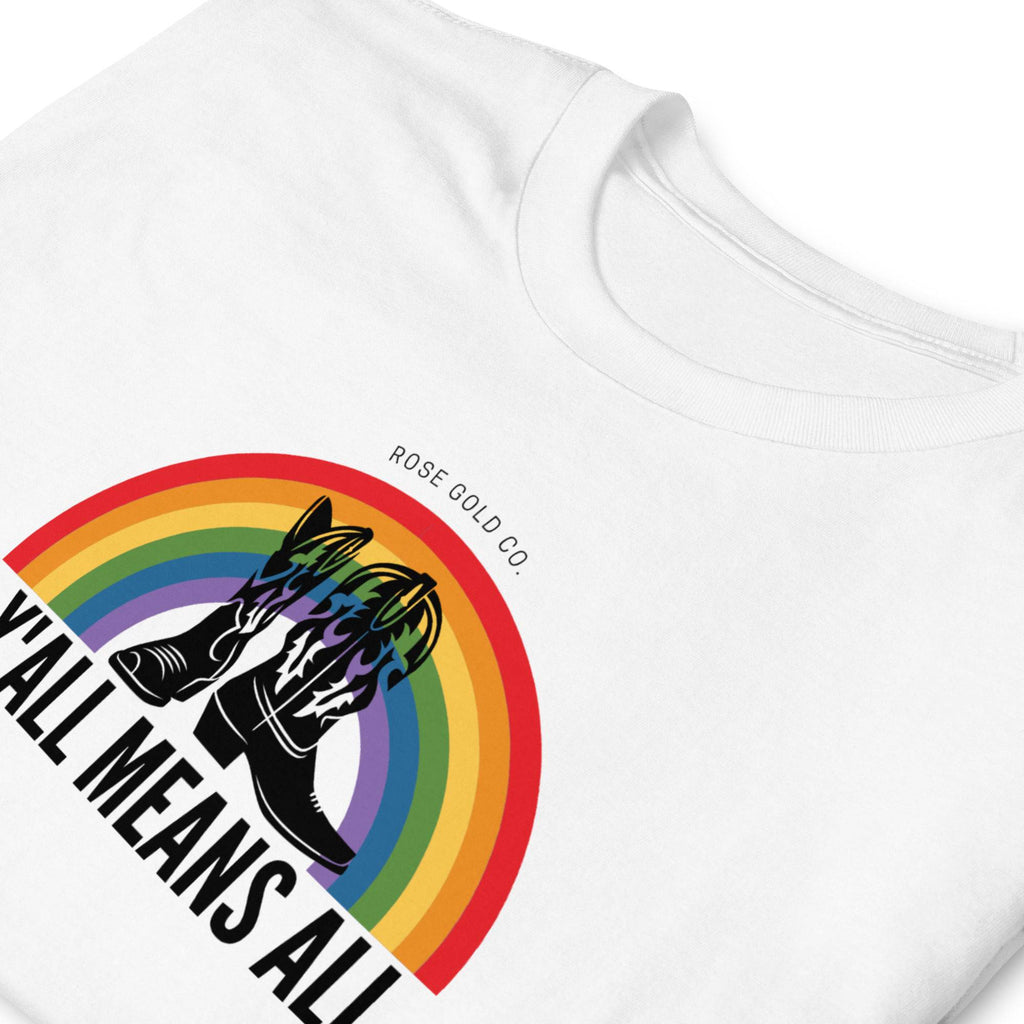 Y'all Means All ally tee, view 8 — Rose Gold Co